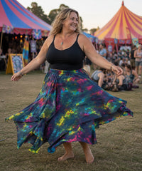 Tie Dye Pixie Hem Skirt