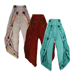 Embroidered Fisherman Style Trousers