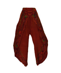 Embroidered Fisherman Style Trousers