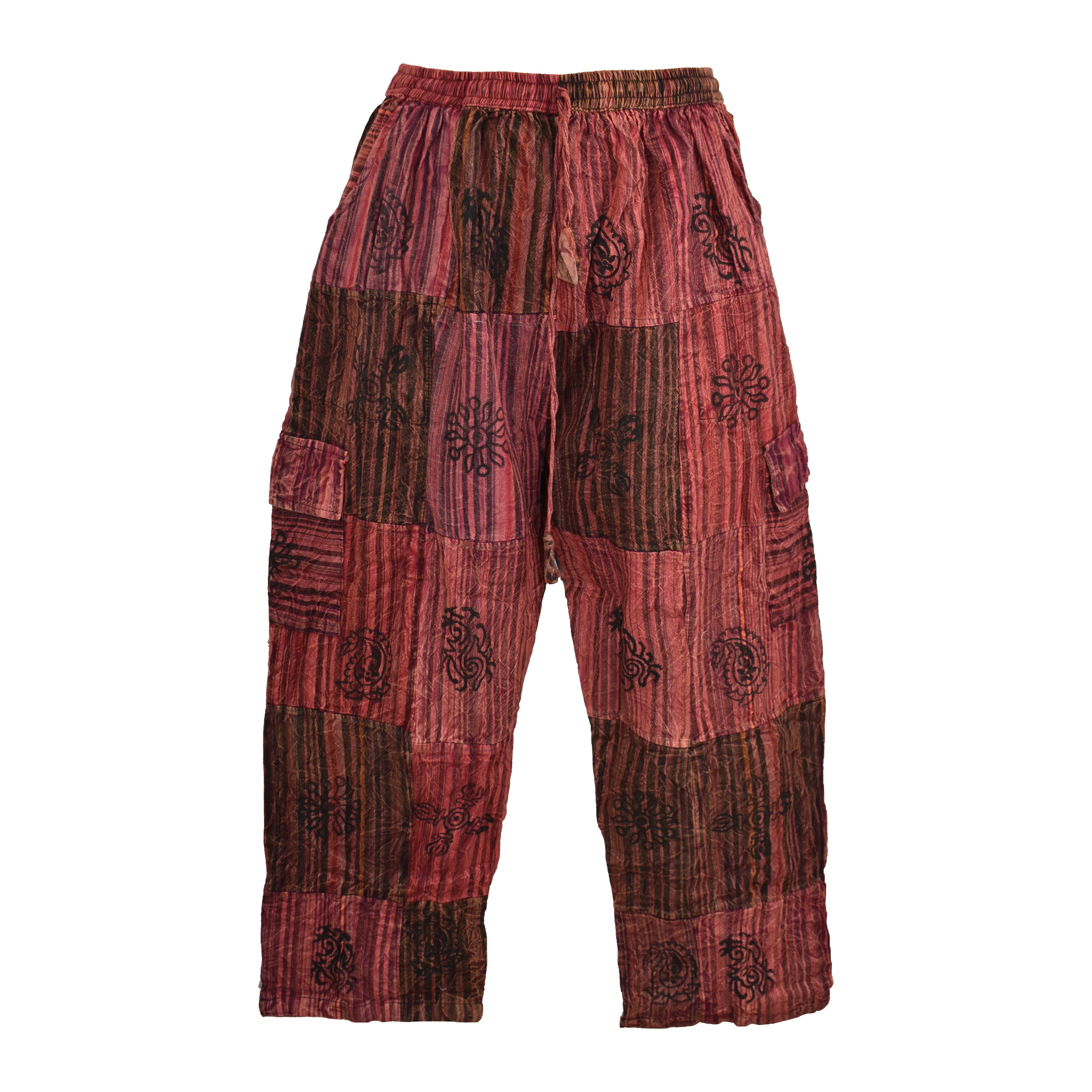 Patchwork Printed Cotton Trousers