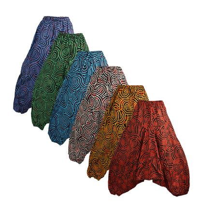 Jalebi Print Cotton Afghani Harem Trousers