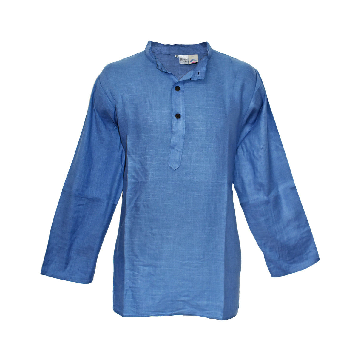 Plain Cotton Collarless Shirt