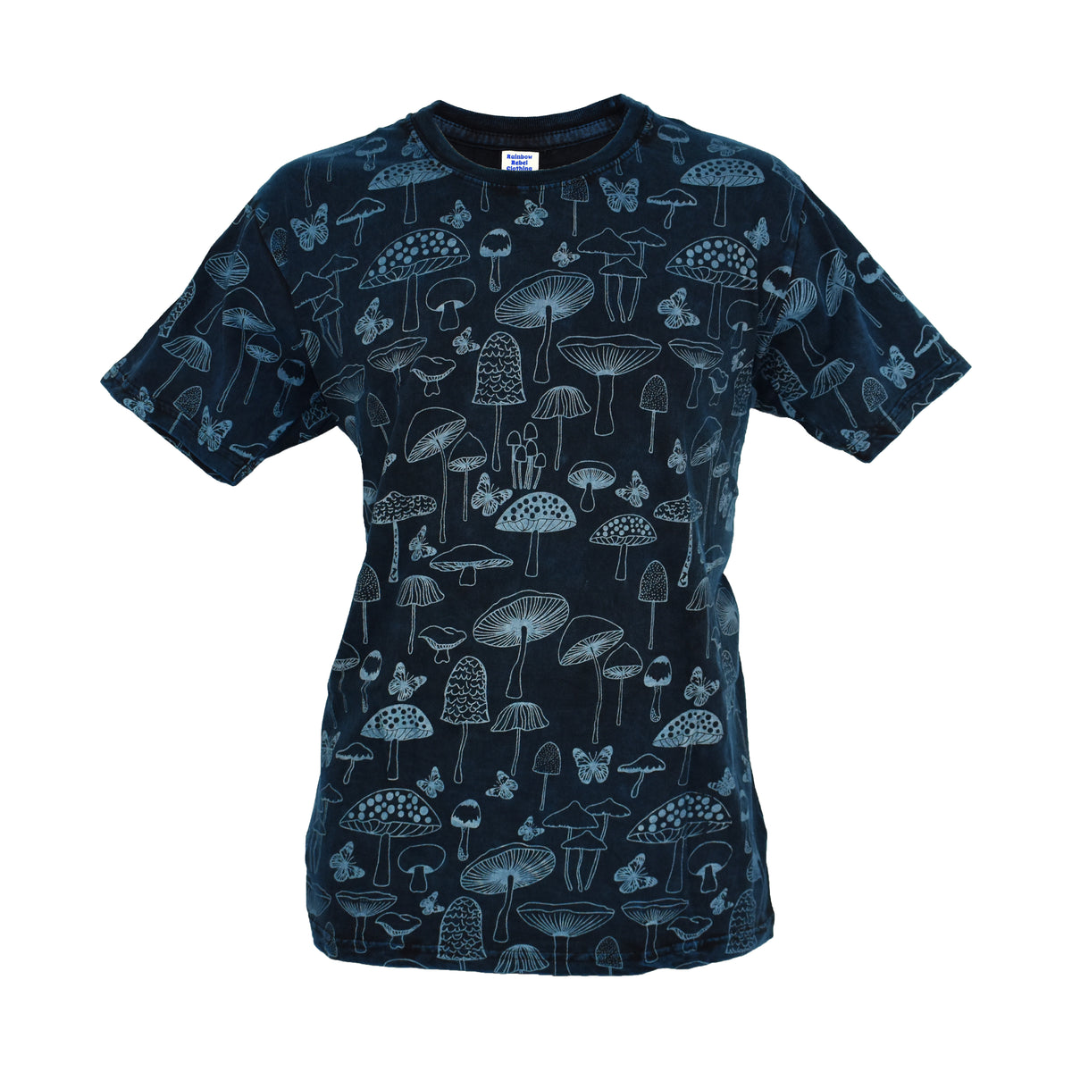 Hand Printed Stonewashed Mushroom T-Shirt