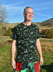 Hand Printed Stonewashed Mushroom T-Shirt