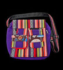 Large Patchwork Cotton Shoulder Bag