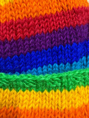 Knitted Rainbow Wool Hat