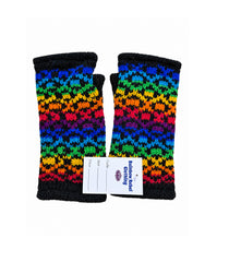 Rainbow Knitted Wool Fleece Lined Wrist Warmer