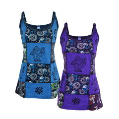 Patchwork Mushroom Vest Top