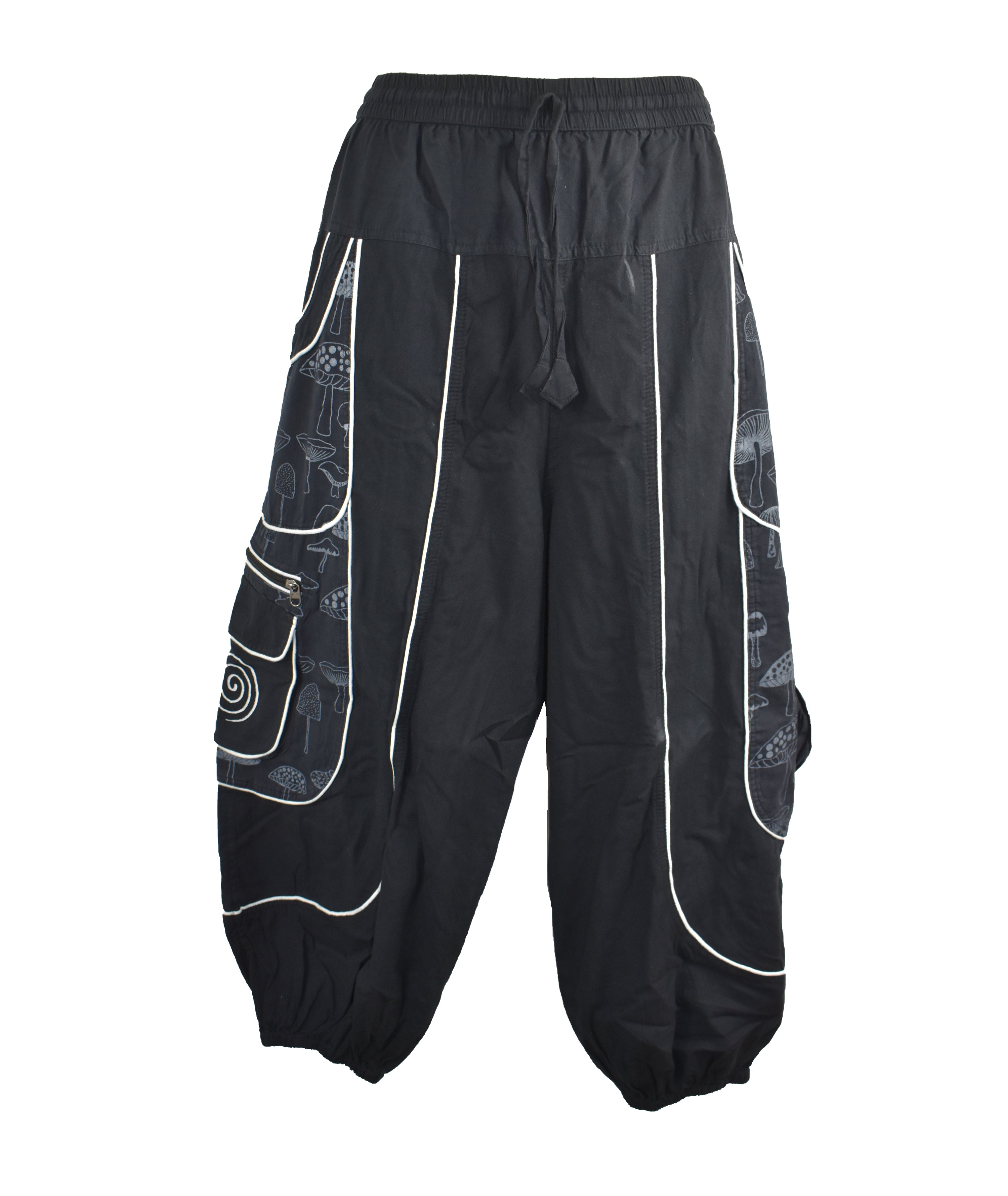 Mushroom Print Harem Trousers
