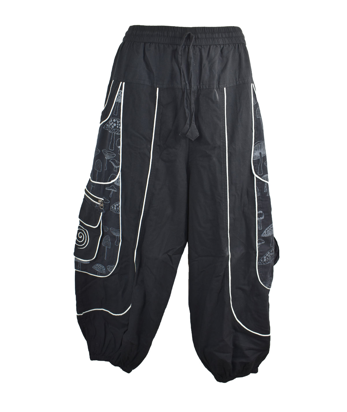 Mushroom Print Harem Trousers