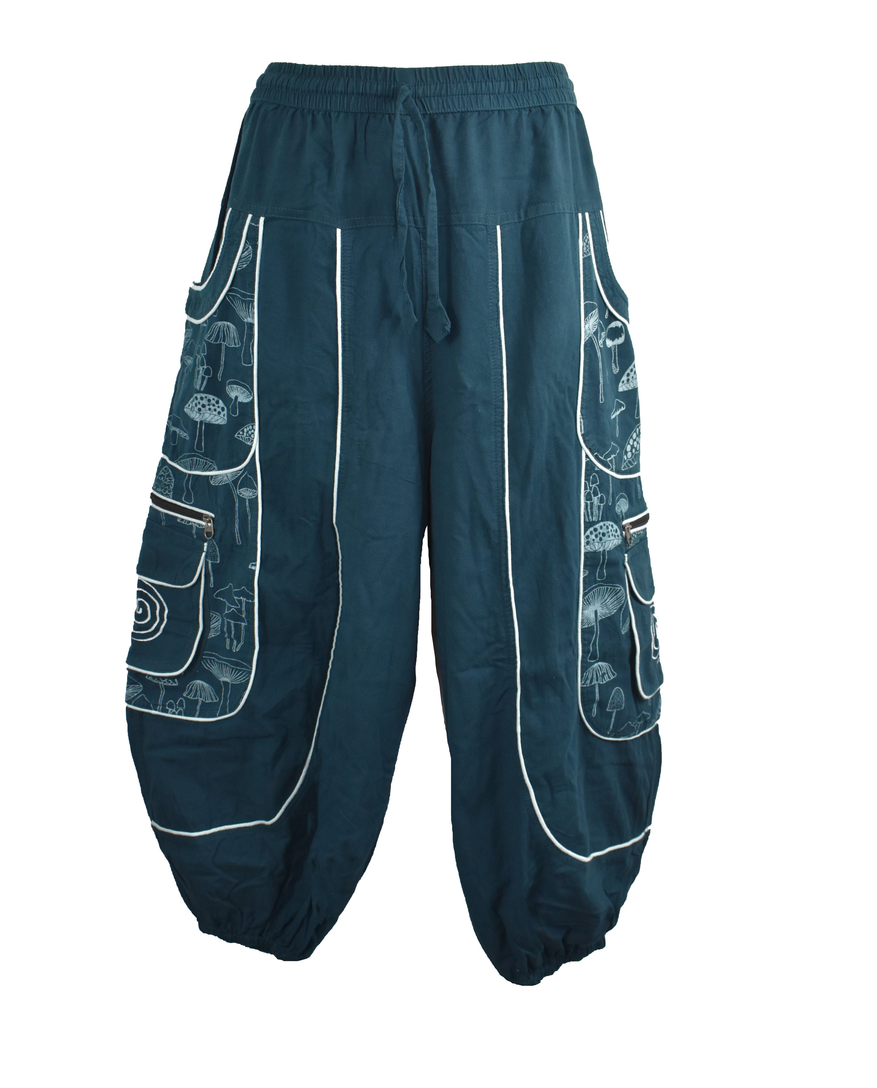 Mushroom Print Harem Trousers