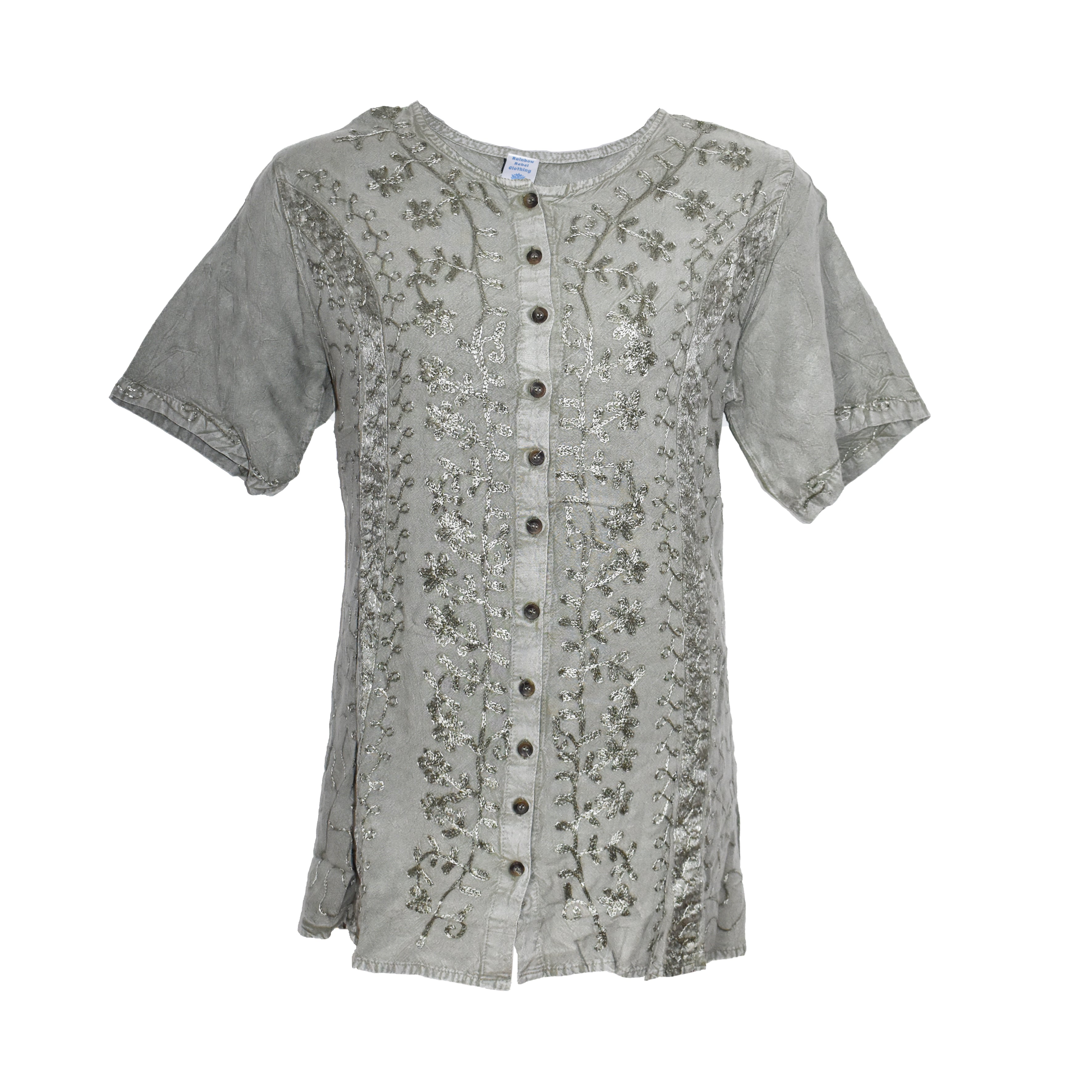 Embroidered Floral Blouse