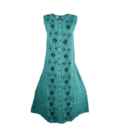 Embroidered Viscose Dress