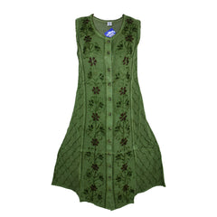 Embroidered Viscose Dress
