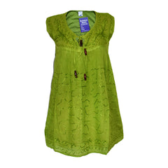 Embroidered Viscose Tunic Top