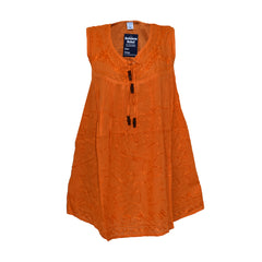 Embroidered Viscose Tunic Top