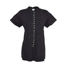 Embroidered Stonewashed Viscose Blouse