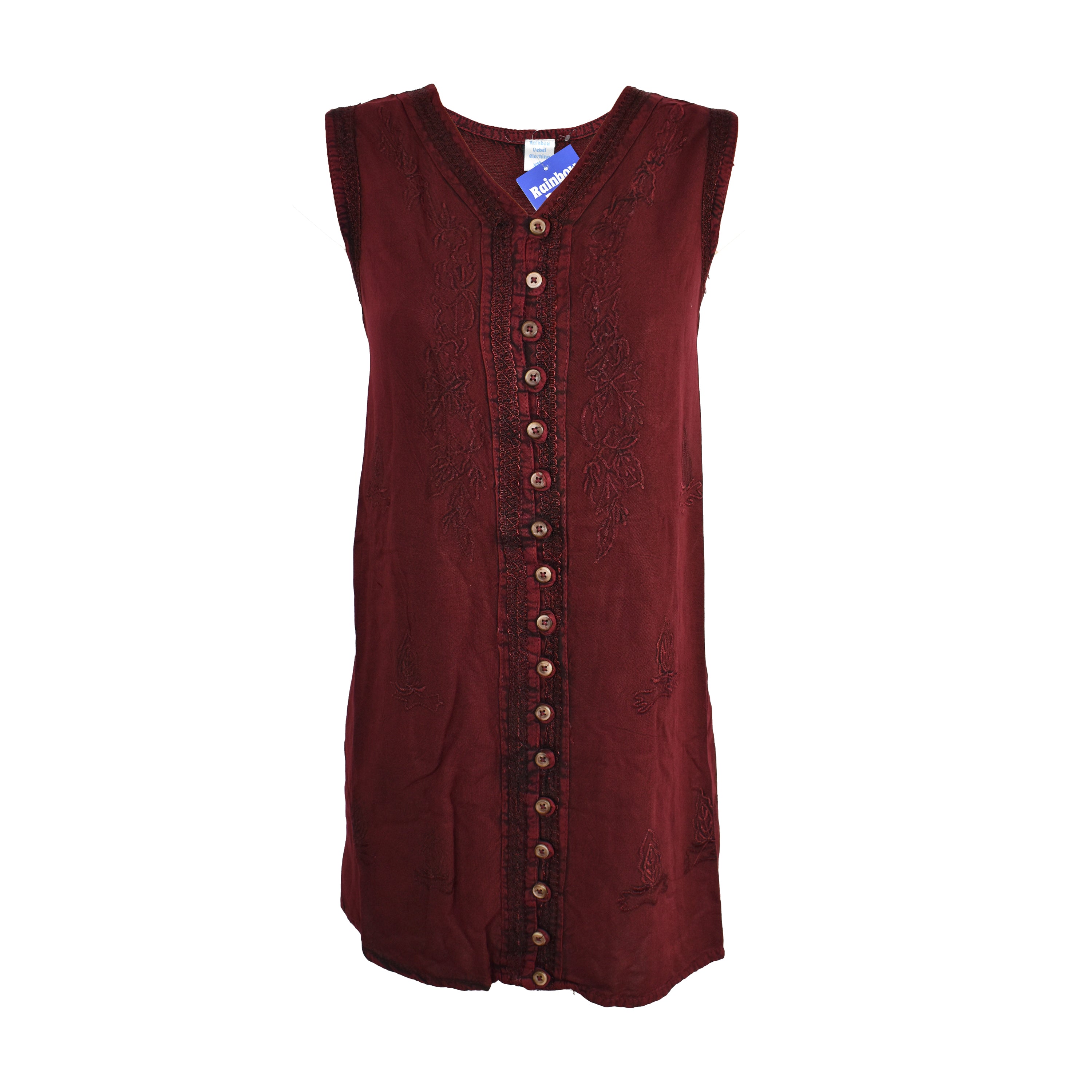 Embroidered Sleeveless Blouse