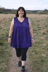 Embroidered Viscose Tunic Top