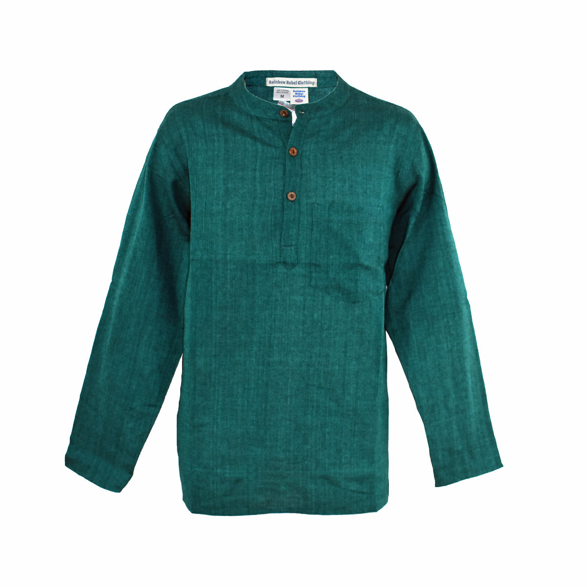 Plain Cotton Collarless Shirt