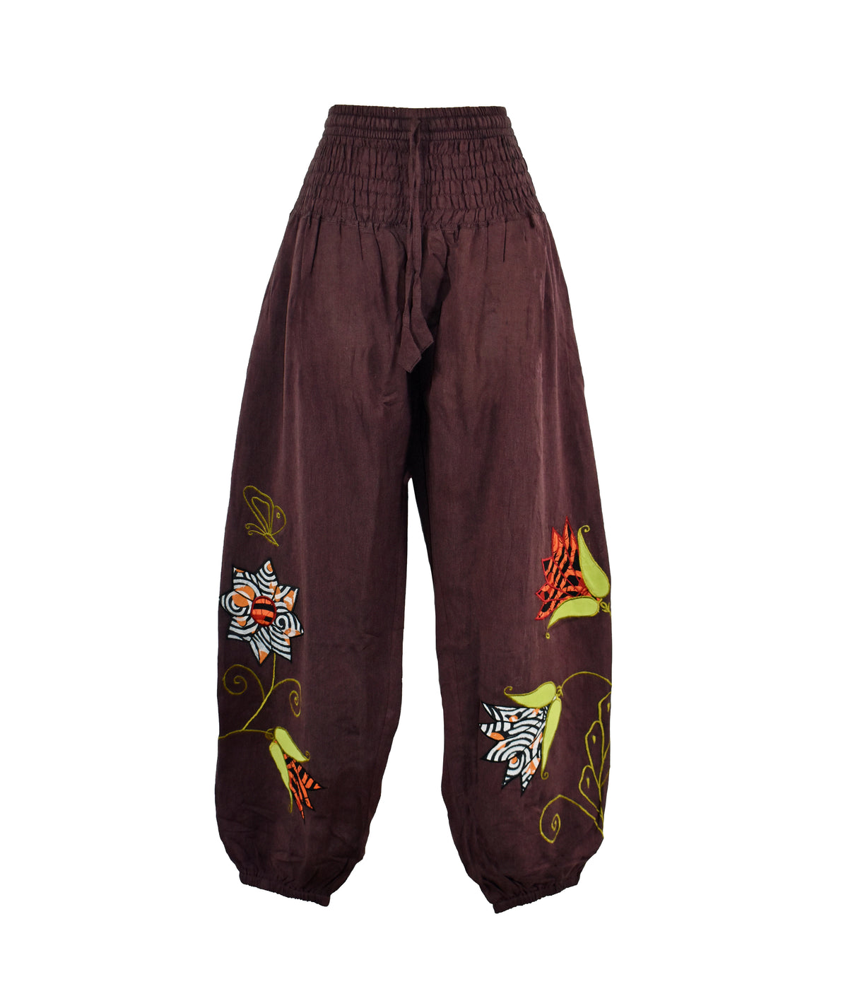 Hippy Butterfly & Flower Pattern Cotton "Marian" Trousers