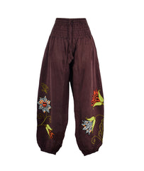 Hippy Butterfly & Flower Pattern Cotton "Marian" Trousers