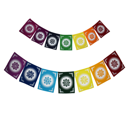 7 Rainbow Chakra Hanging Flags