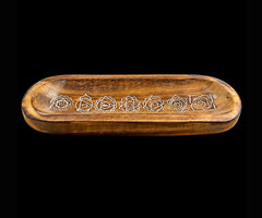 Large Wooden Incense Ash Catcher - Chakra