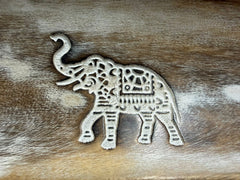 Large Wooden Incense Ash Catcher - Elephant