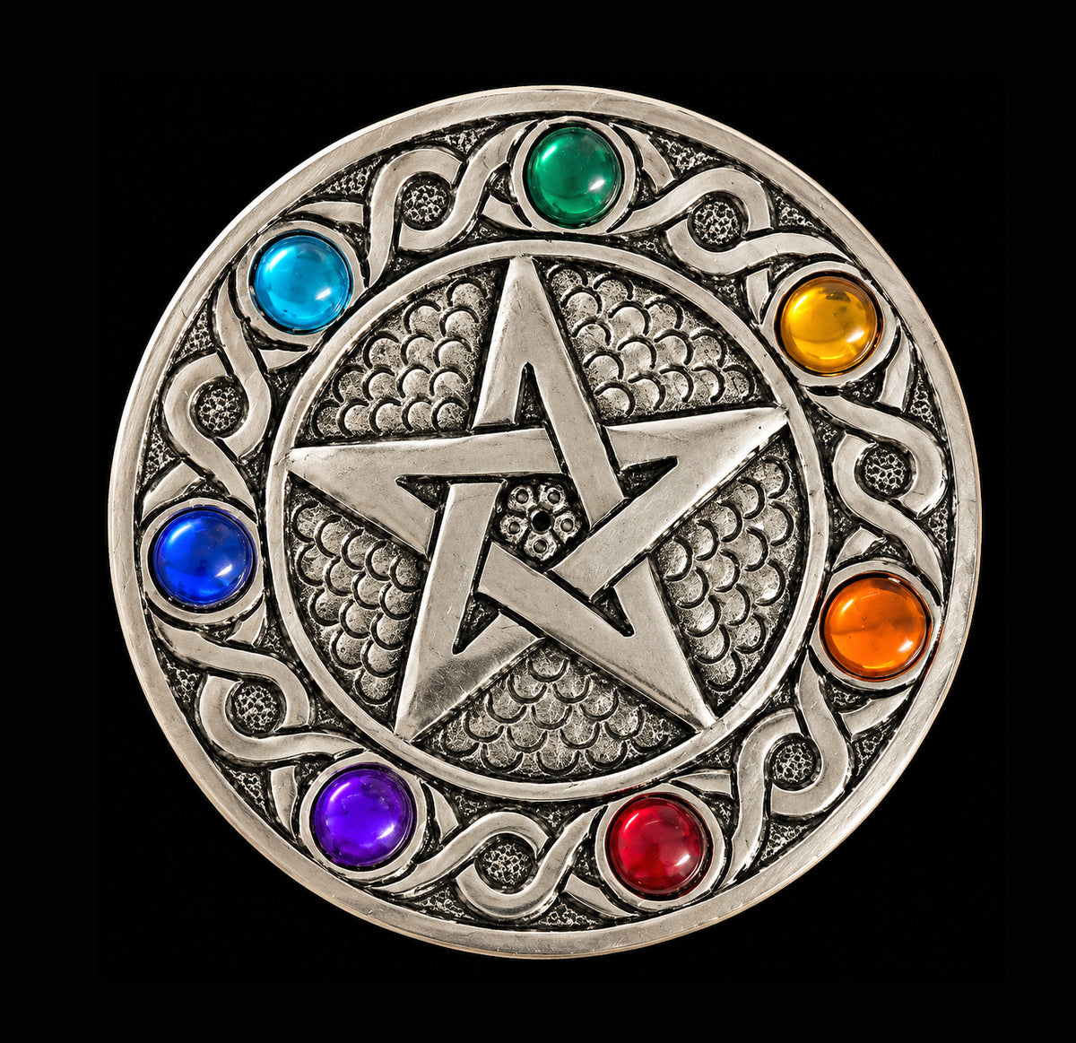 Recycled Aluminium Rainbow Pentagram Star Ash Catcher