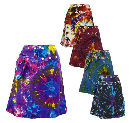 Tie Dye Cotton Popper Skirt