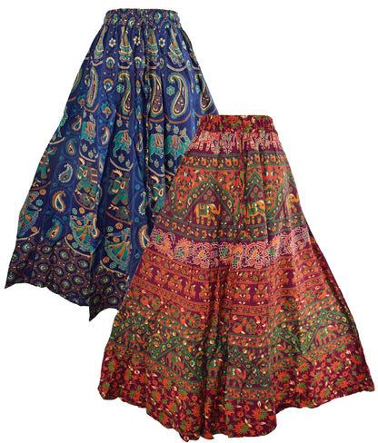 Mandala Print Bedspread Skirt