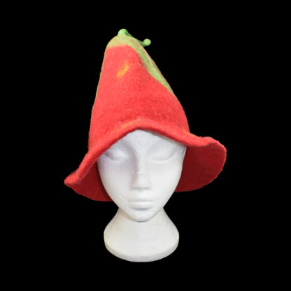 Strawberry Cone Felt Hat