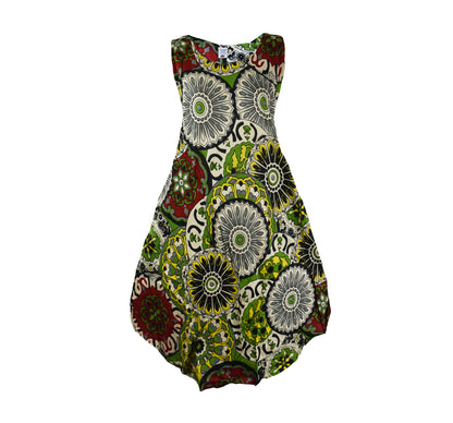 Mandala Pattern Rayon Umbrella Dress