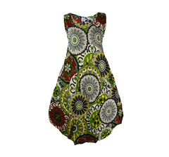 Mandala Pattern Rayon Umbrella Dress