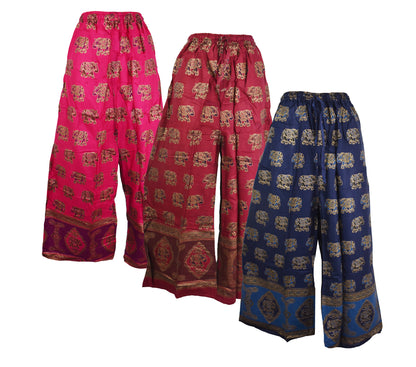 Elephant Print Wide Leg Trouser