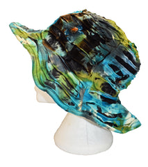 New Razor Cut Tie Dye Wide Brim Hat
