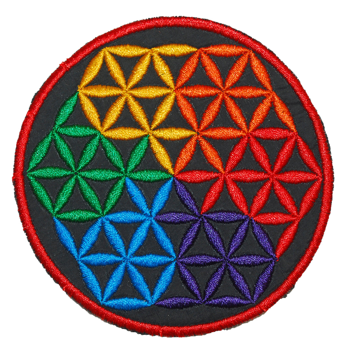 Rainbow Circle of Life Sew On Patch - 8cm