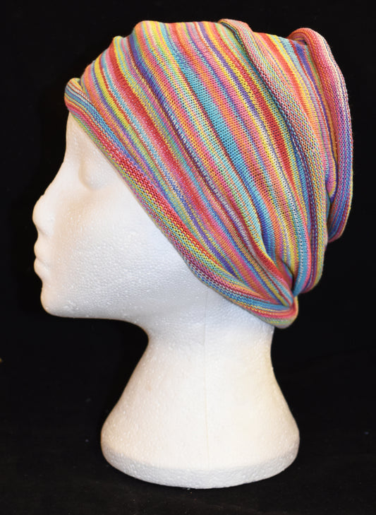 Long Double Striped Cotton Hair Band