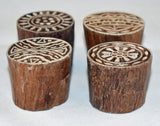 Set of Indian Wooden Printing Block - 4 x Circles