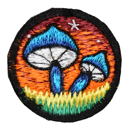 Double Mushroom Sew On Patch - 6cm