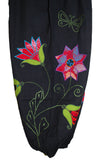 Hippy Butterfly & Flower Pattern Cotton Trousers
