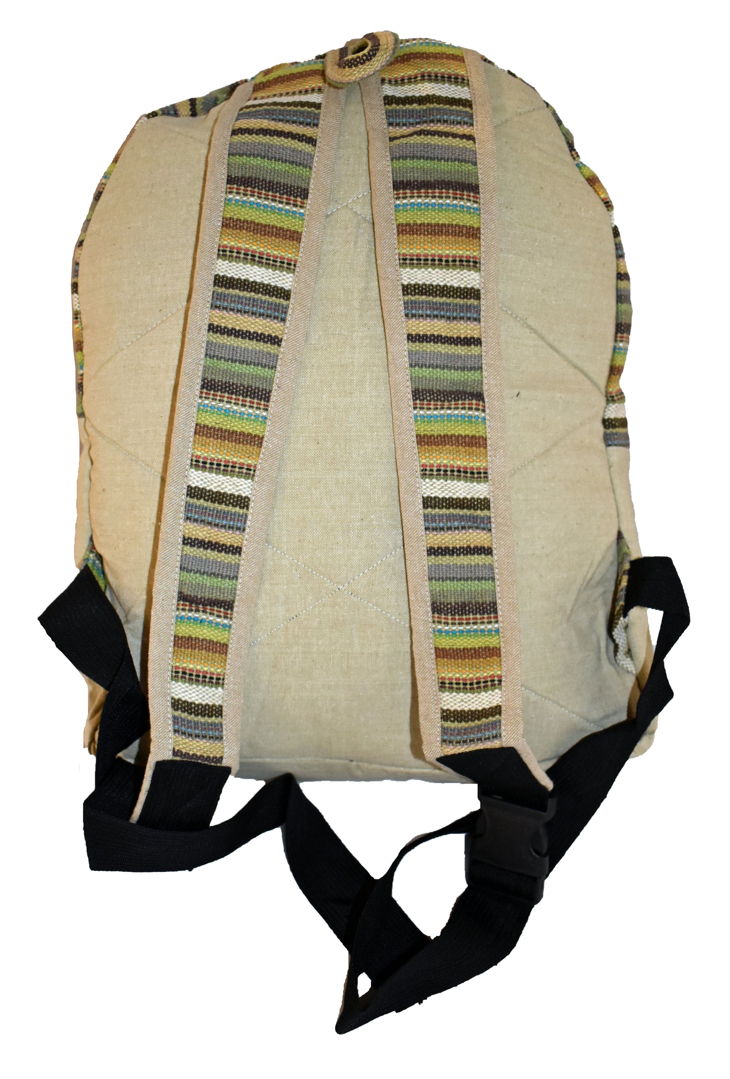 Striped Cotton Back Pack Bag
