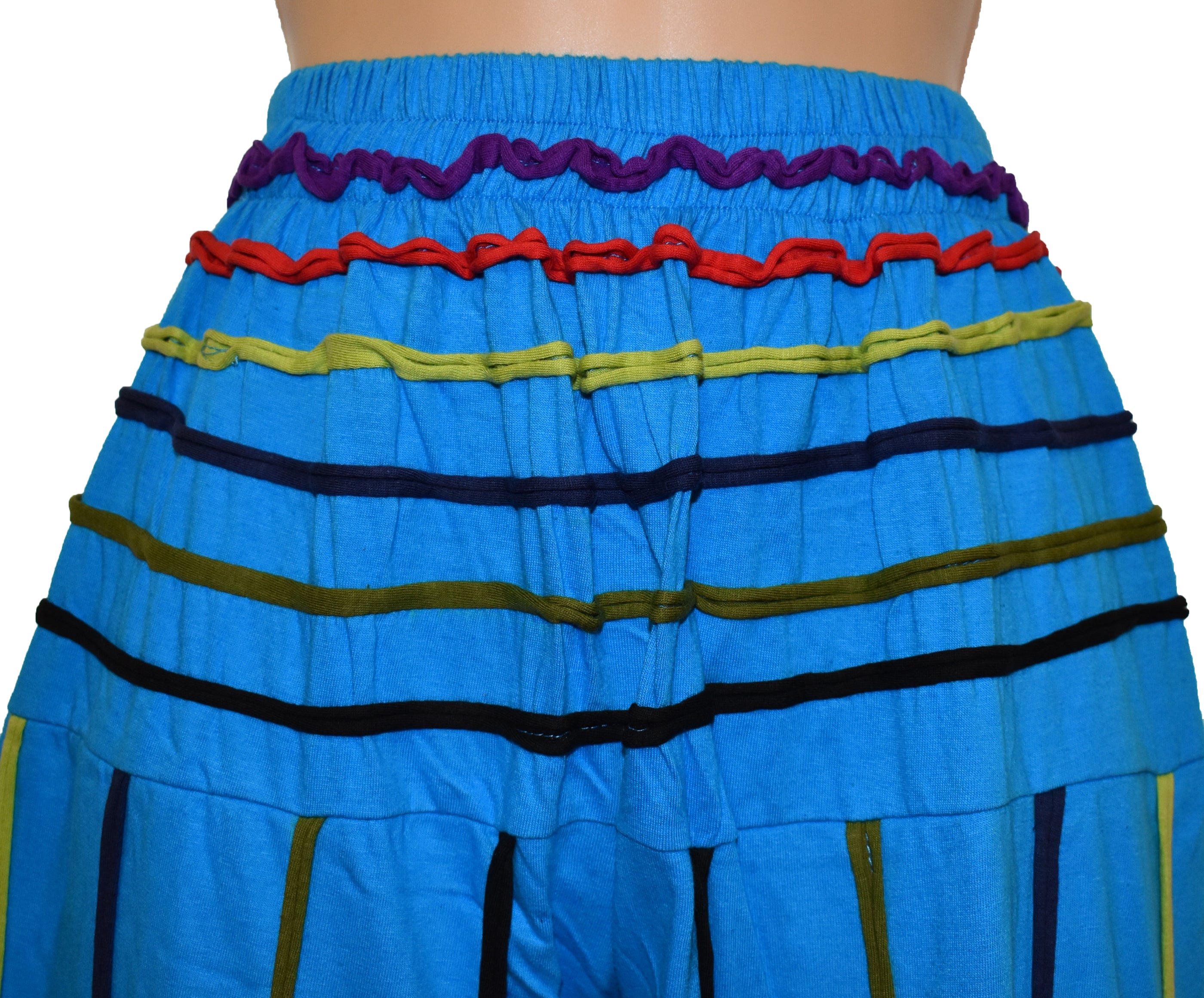 Striped Cotton Wide Leg Trousers