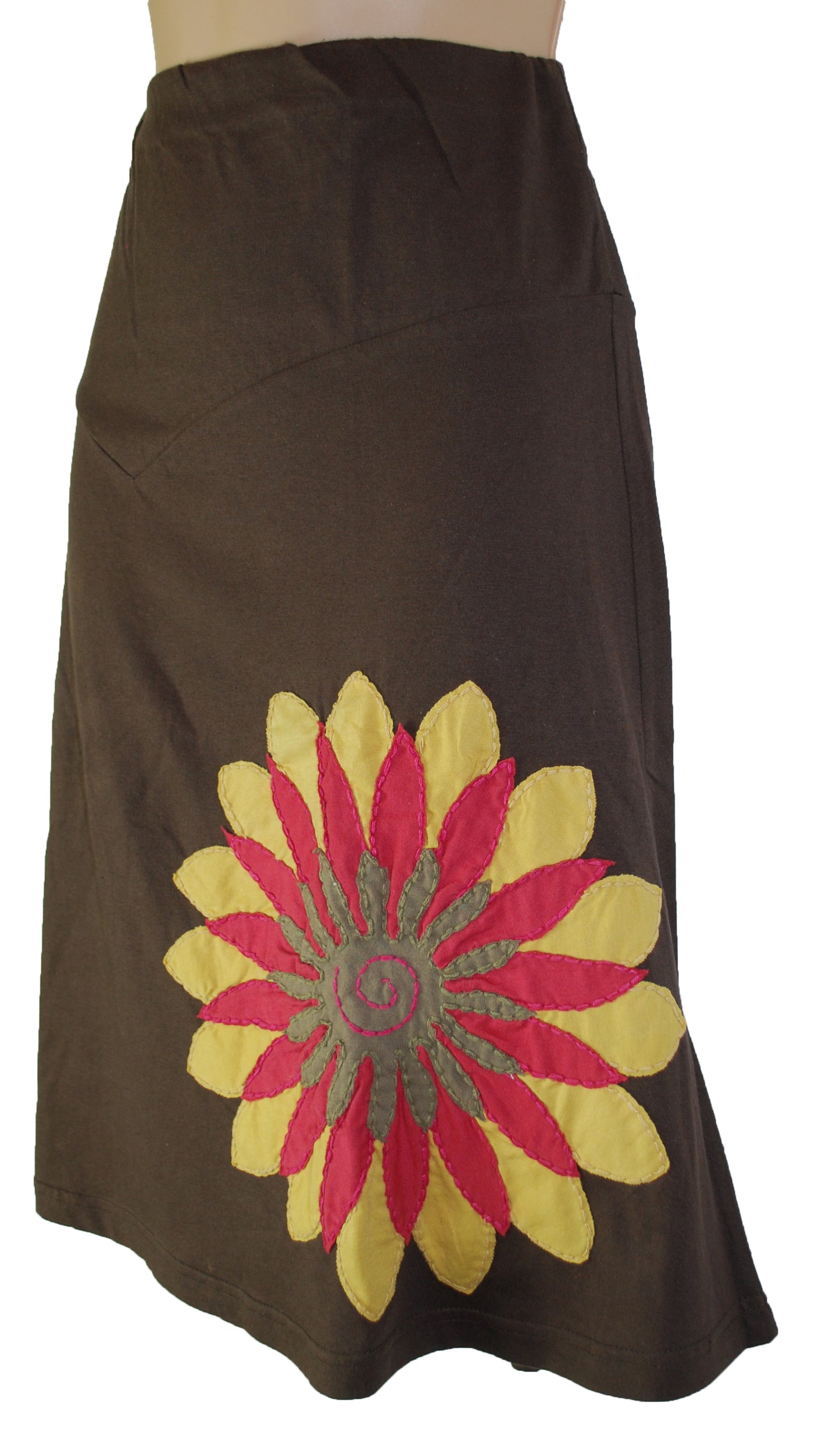 Flower Pattern Cotton Skirt
