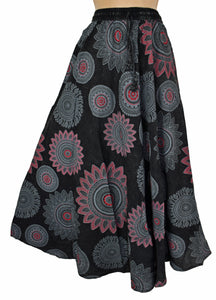 Circle Mandala Print Skirt
