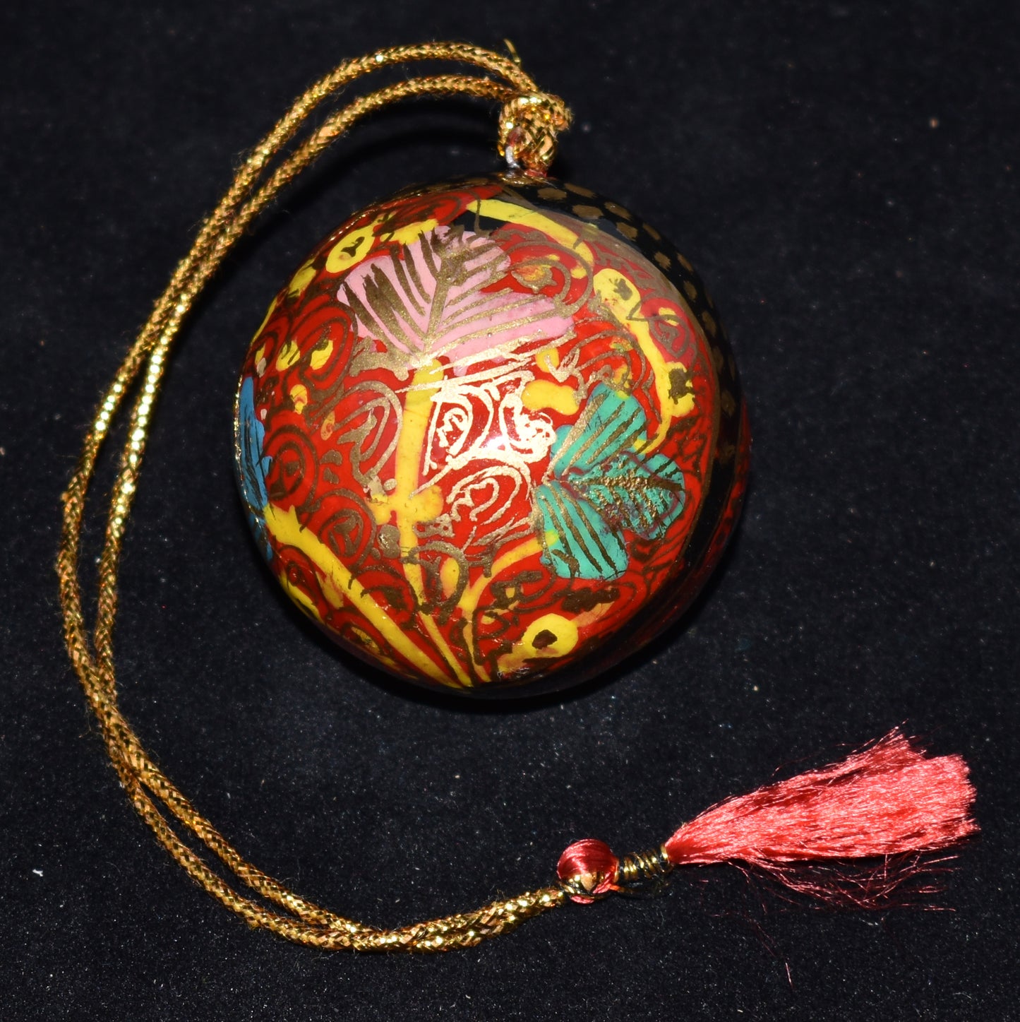 Hand Painted Small Nepalese Christmas Baubles x 6