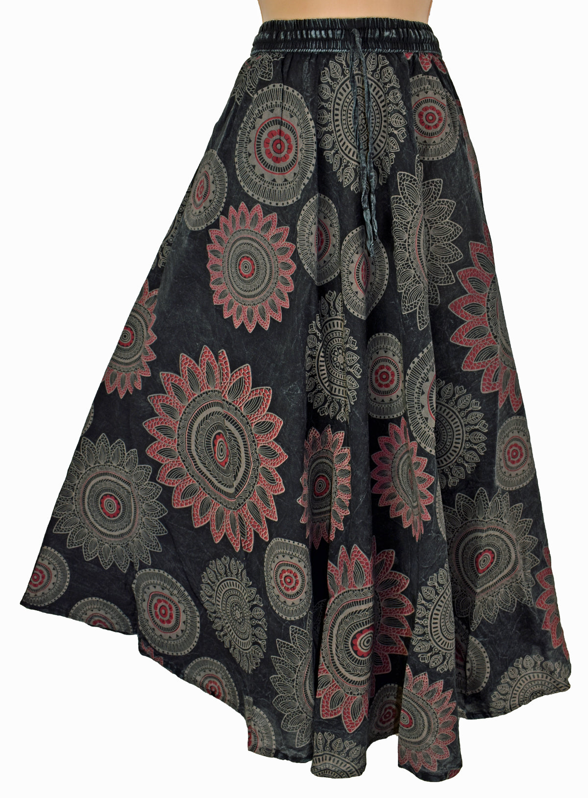 Circle Mandala Print Skirt