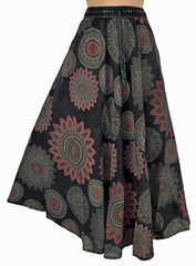 Circle Mandala Print Skirt