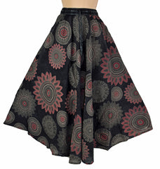 Circle Mandala Print Skirt